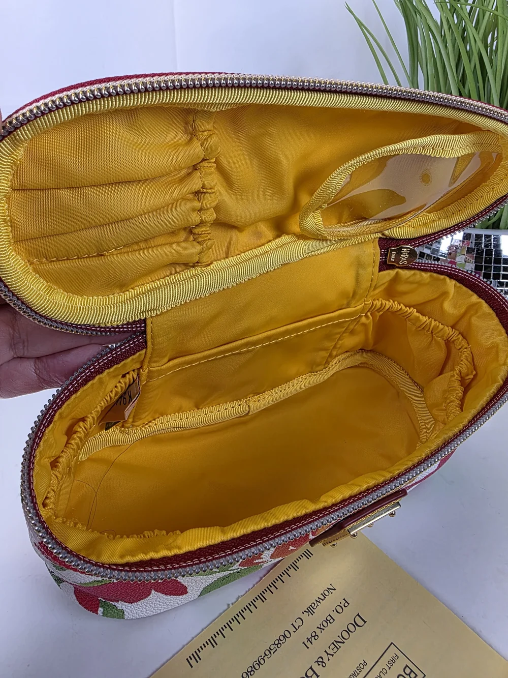 Dooney & Bourke Vintage Rose Garden Cosmetic Travel Case Bag